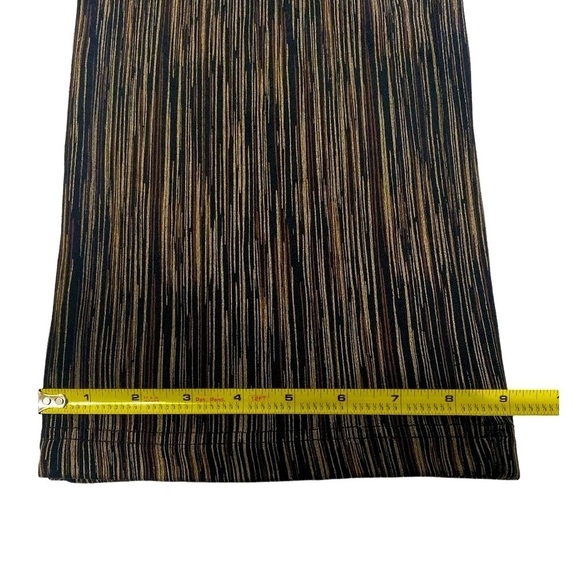 Plisse Pants Pull-On Metallic Pants Black/Gold/Brown NWOT Large Balletco… - Picture 8 of 12